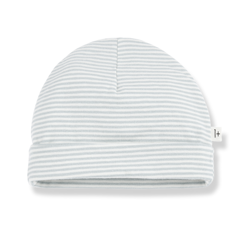 GIO STRIPED ORGANIC JERSEY beanie - nuvola