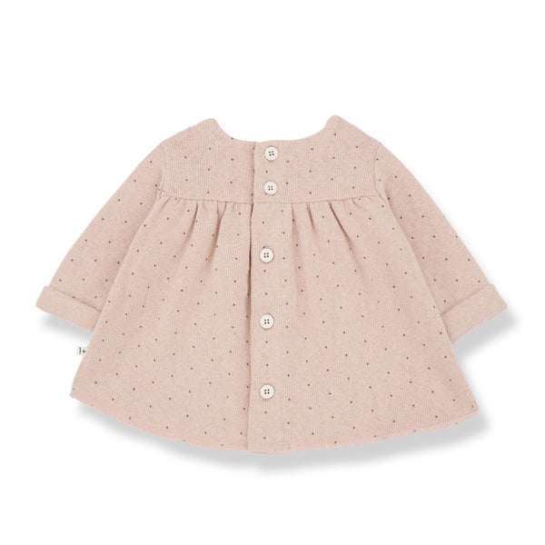 CLAIRE SOFT PRINTED FLEECE dress - nude