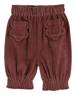 FLOWERS POCKETS BABY TROUSERS AC213 - VIOLINE
