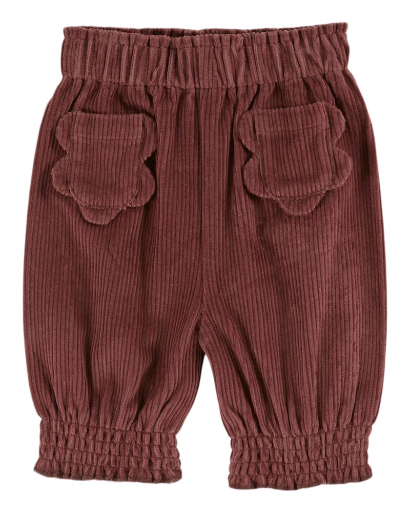 FLOWERS POCKETS BABY TROUSERS AC213 - VIOLINE