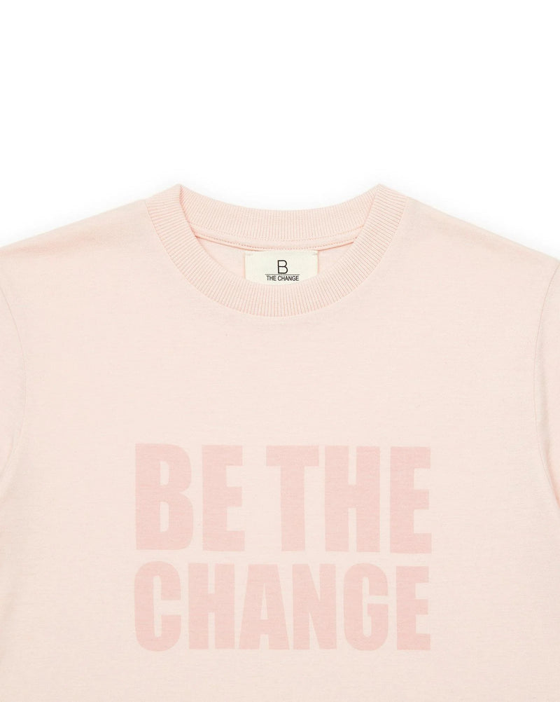 T-SHIRT MC EAST BE THE CHANGE - ROSE