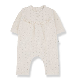 MARGOT SOFT PRINTED FLEECE jumpsuit - ecru