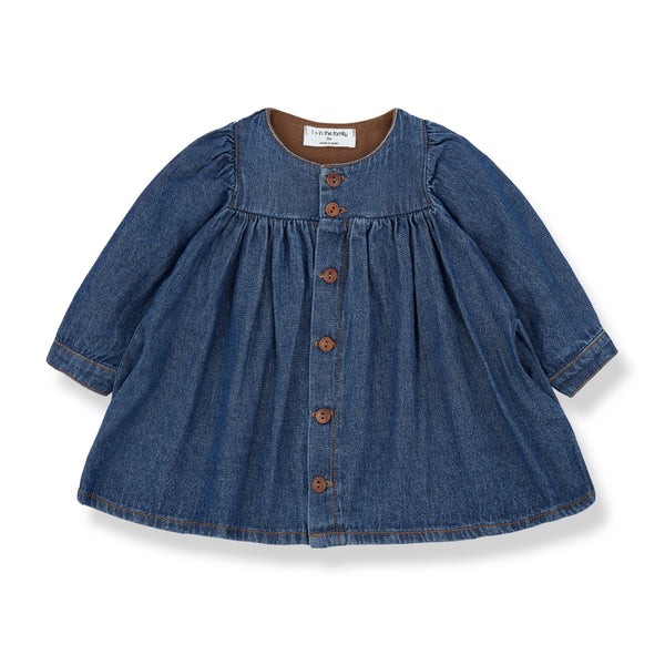 ADDAIA WASHED DENIM dress - denim