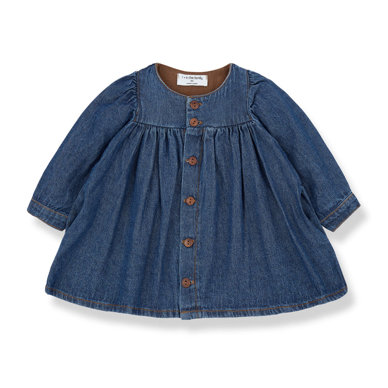 ADDAIA WASHED DENIM dress - denim