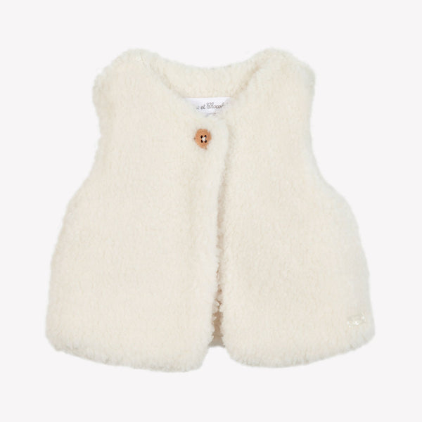 PREMIER TROUSSEAU MIXTE GILETFOURRURE1 - Nacre (CB16000)