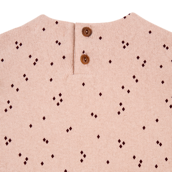 LINE SOFT PRINTED FLEECE sweater - nude (light pink)
