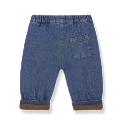 WILLIAM WASHED DENIM lined pants - denim