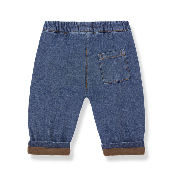 WILLIAM WASHED DENIM lined pants - denim