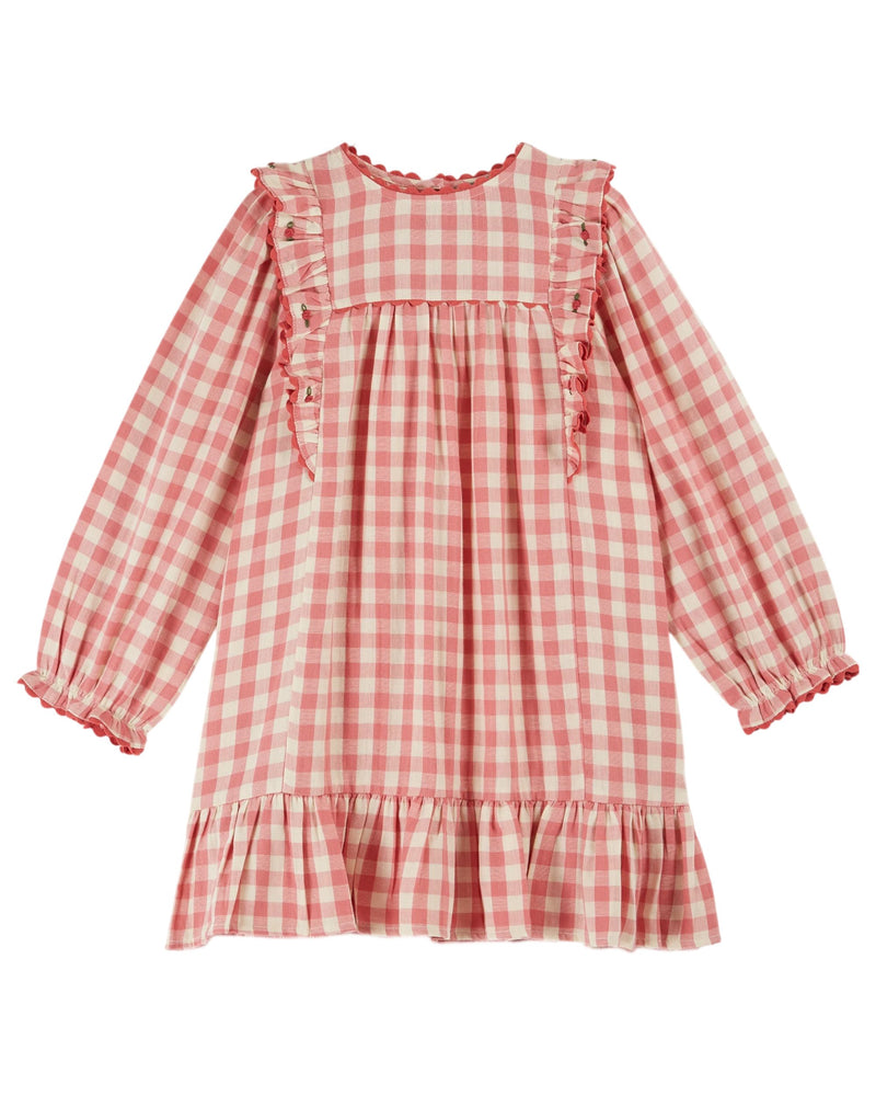 GINGHAM GAUZE DRESS AC074 - GINGHAM