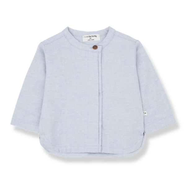 MARIUS OXFORD mao shirt - blue