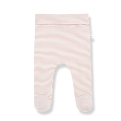 SUNE STRIPED ORGANIC JERSEY leggings w/feet - nude