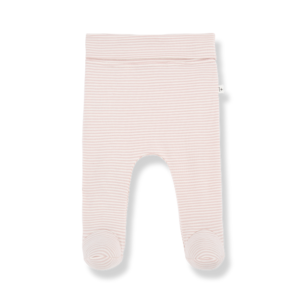 SUNE STRIPED ORGANIC JERSEY leggings w/feet - nude