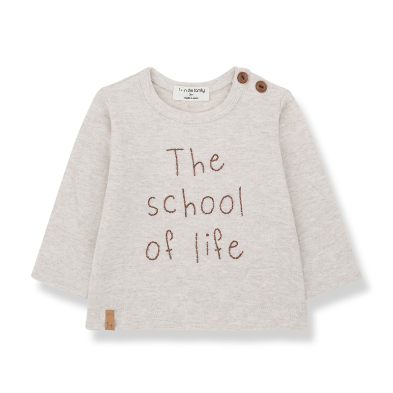 HARALD PLAIN JERSEY embroidered t-shirt - rice