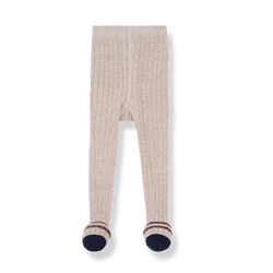 SALLY ribbed plain tights - tortora