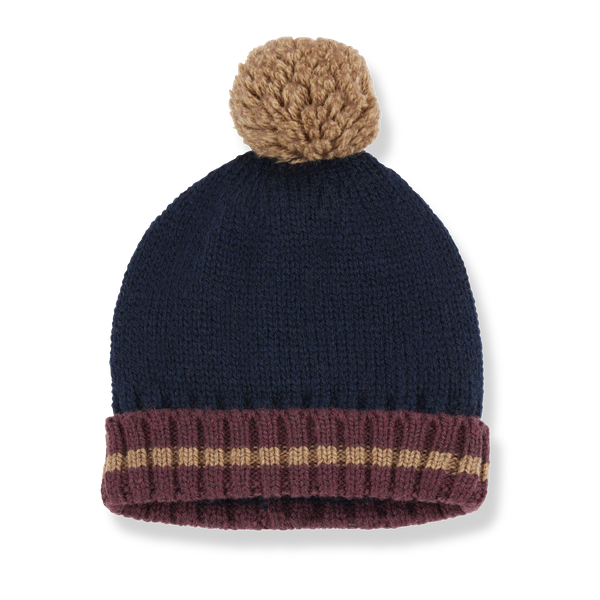 BRIAN KNITWEAR college beanie - dark-blue