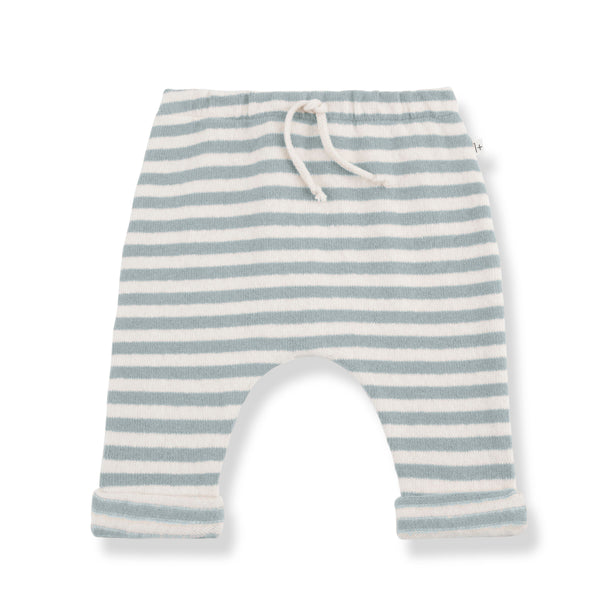 VICENS SOFT STRIPED FLEECE pants - nuvola