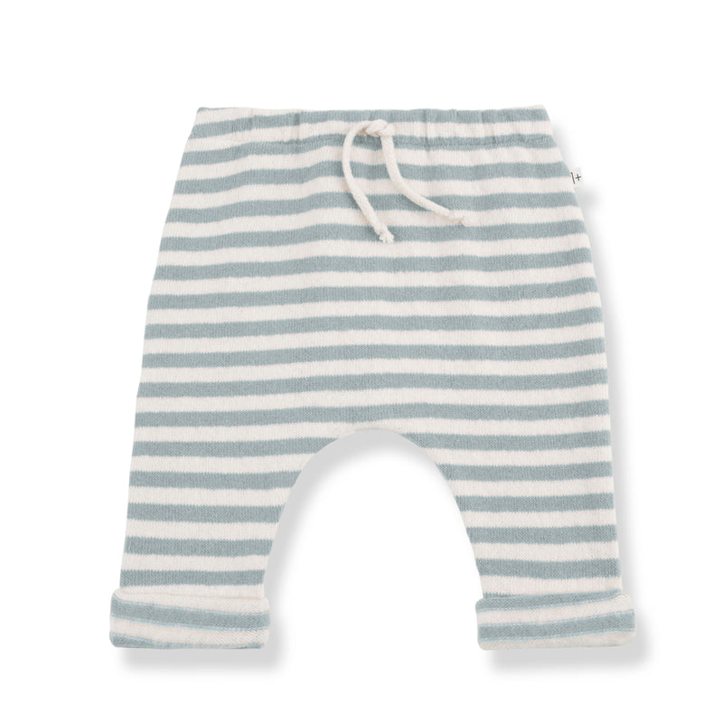 VICENS SOFT STRIPED FLEECE pants - nuvola