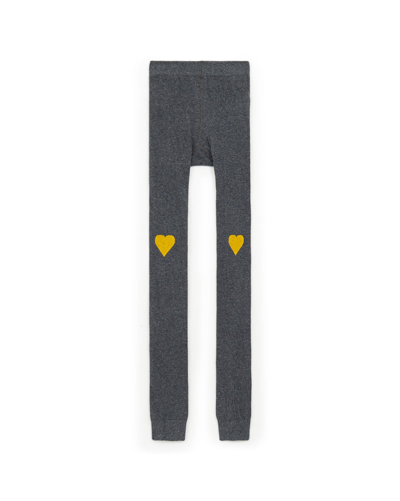 LEGGINGS COEUR - GRIS CHINE FONC