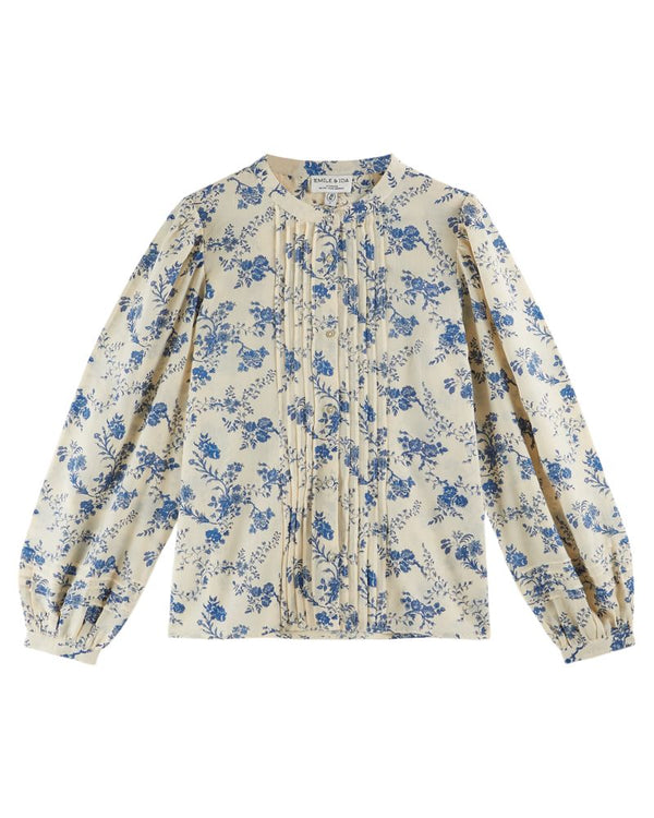 PRINTED BLOUSE IDA-CECILIA2 - ORCHID BLEU