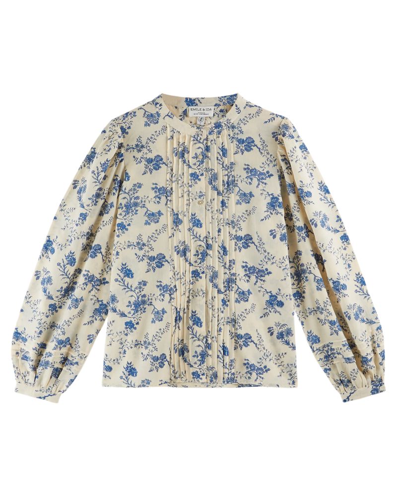 PRINTED BLOUSE IDA-CECILIA2 - ORCHID BLEU
