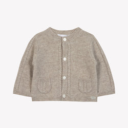 PREMIER TROUSSEAU GARCON CARDIGAN2 - Greige chiné  (CB18010)