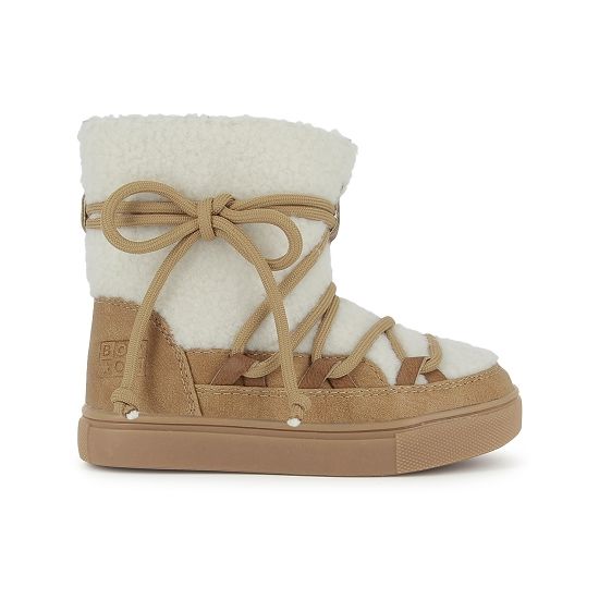 BASIL SKIMO BOUCLETTE - OFF WHITE-CAMEL