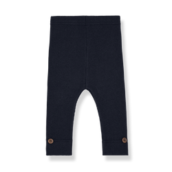 SINA PLAIN RIB JERSEY leggings - dark-blue