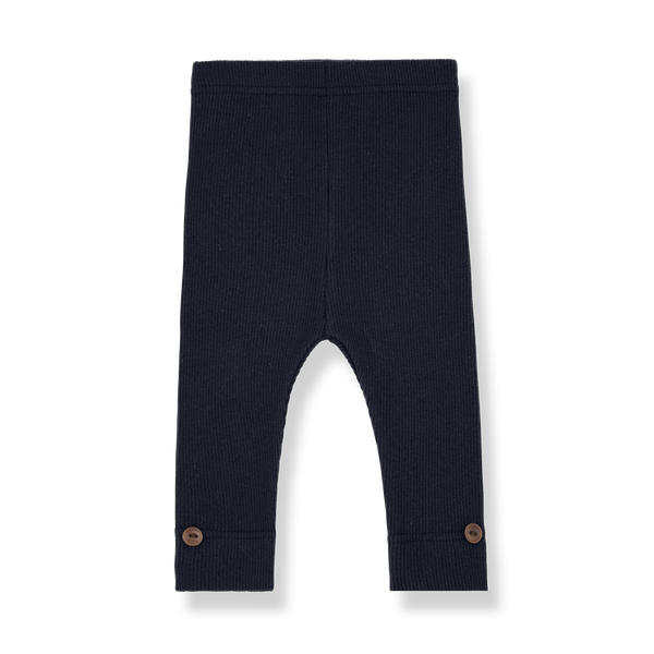 SINA PLAIN RIB JERSEY leggings - dark-blue