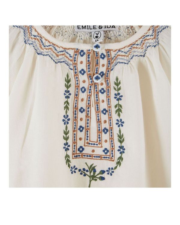 ETHNIC EMBROIDERED BLOUSE AC046 - CREME