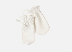 Organic Cotton Mittens - Milky White