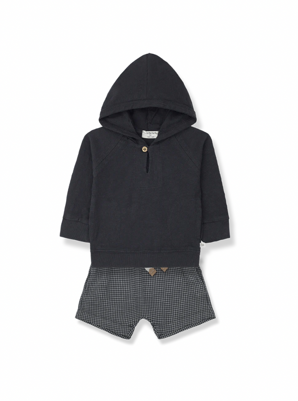 MARCELLO hood sweater - anthracite