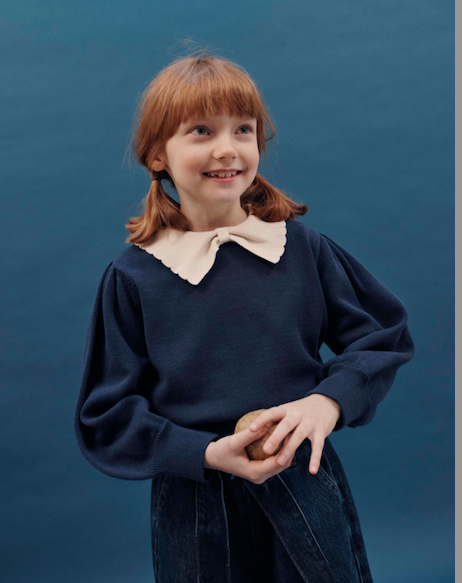 PIERROT COLLAR PULLOVER AC127 MARINE – Isola Bella