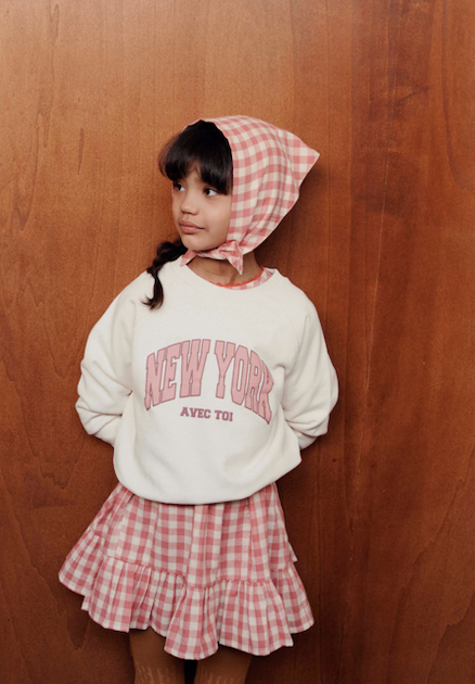 NY SWEAT SHIRT AC176A - CREME