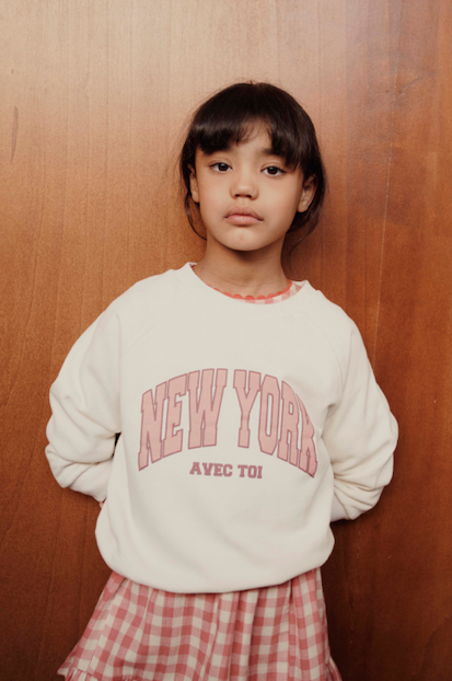NY SWEAT SHIRT AC176A - CREME