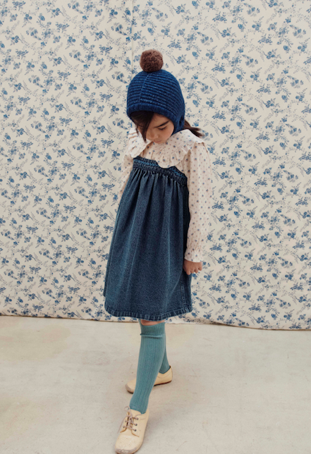 LOOSE STRAPS DRESS AC083A - DENIM