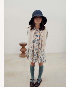 SMOCKED ORCHID BLEU DRESS AC071 - ORCHID BLEU