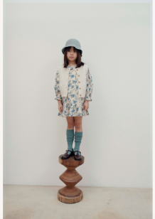 SMOCKED ORCHID BLEU DRESS AC071 - ORCHID BLEU