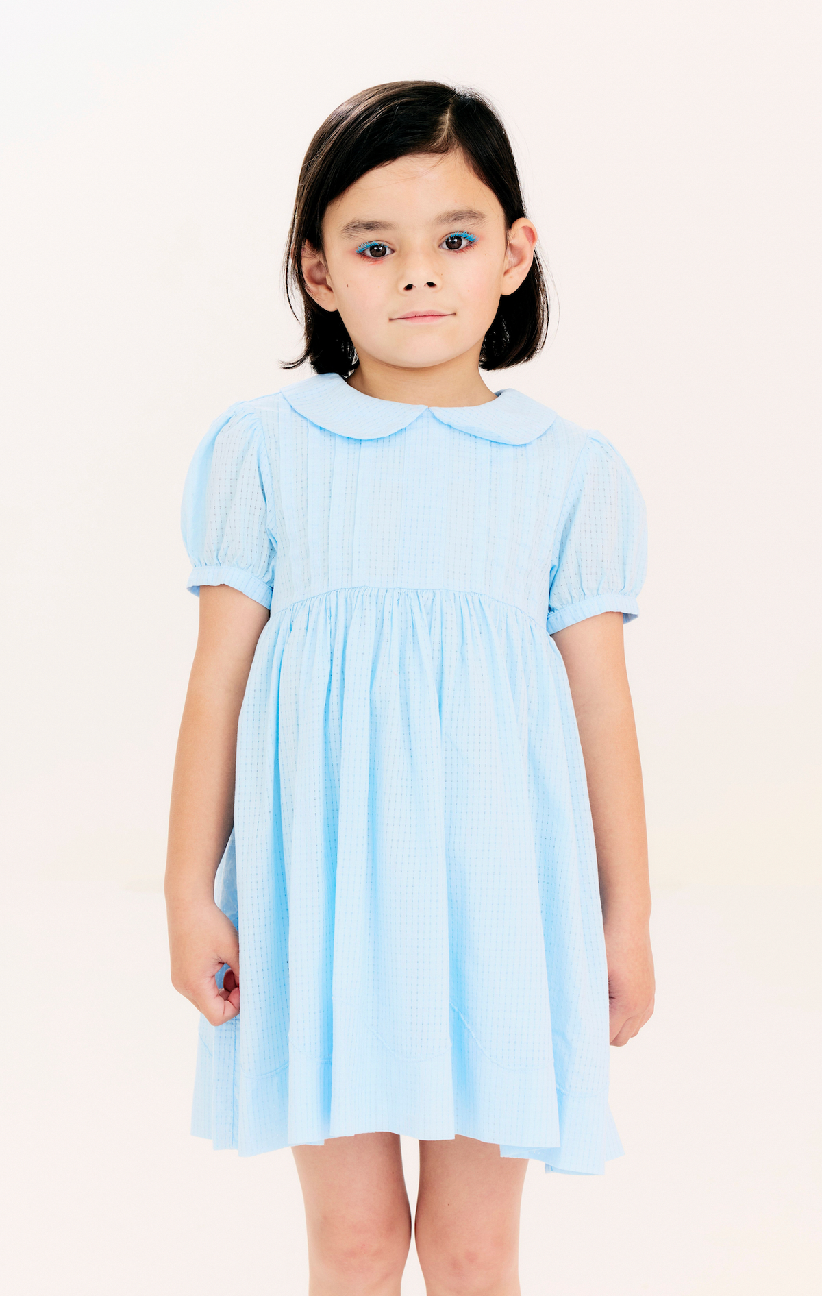 morley blue dress Morley Ruffle collar stripe blue dress – Flying Colors
