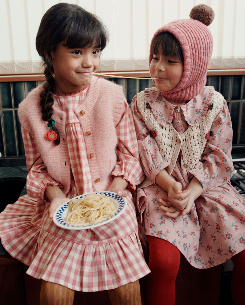 GINGHAM GAUZE DRESS AC074 - GINGHAM