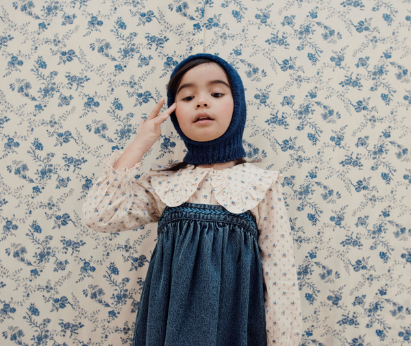 BLOCK PRINT BLOUSE AC042 - LAZULI