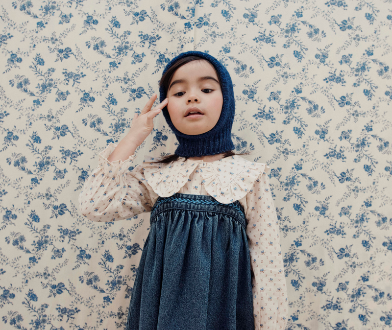 BLOCK PRINT BLOUSE AC042 - LAZULI
