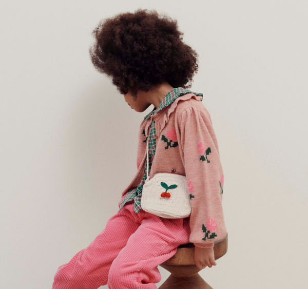 FLOWERS CARDIGAN AC124 - ROSE