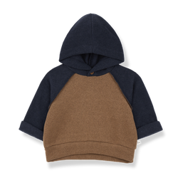 HAKON SOFT PLAIN FLEECE hooded sweater - castagna