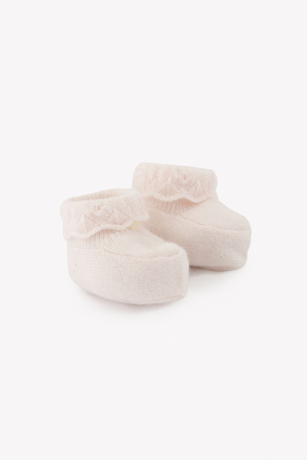 PREMIER TROUSSEAU FILLE CHAUSSONS 4 - Rose pâle (CB89030)