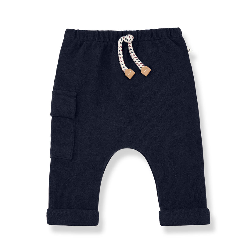 MALTE SOFT PLAIN FLEECE pants - dark-blue