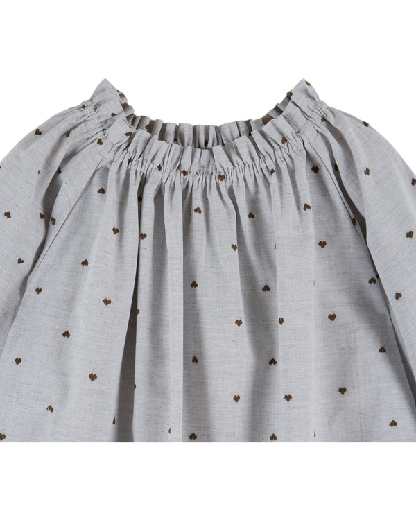 HEART JACQUARD BLOUSE AC052 - COEUR