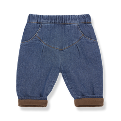 SIGRID WASHED DENIM lined pants - denim