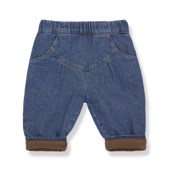SIGRID WASHED DENIM lined pants - denim