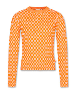 mel c-neck rib fluo orange