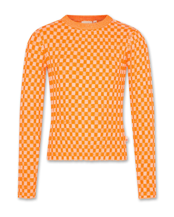 mel c-neck rib fluo orange